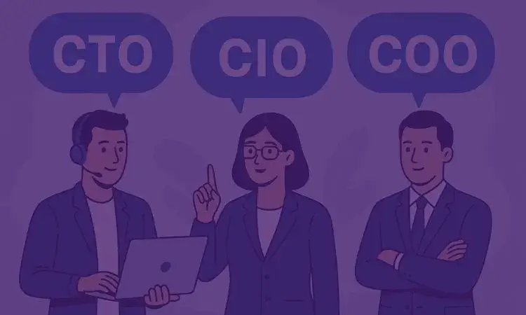 ¿Cuál es la diferencia entre CTO, CIO y COO?
